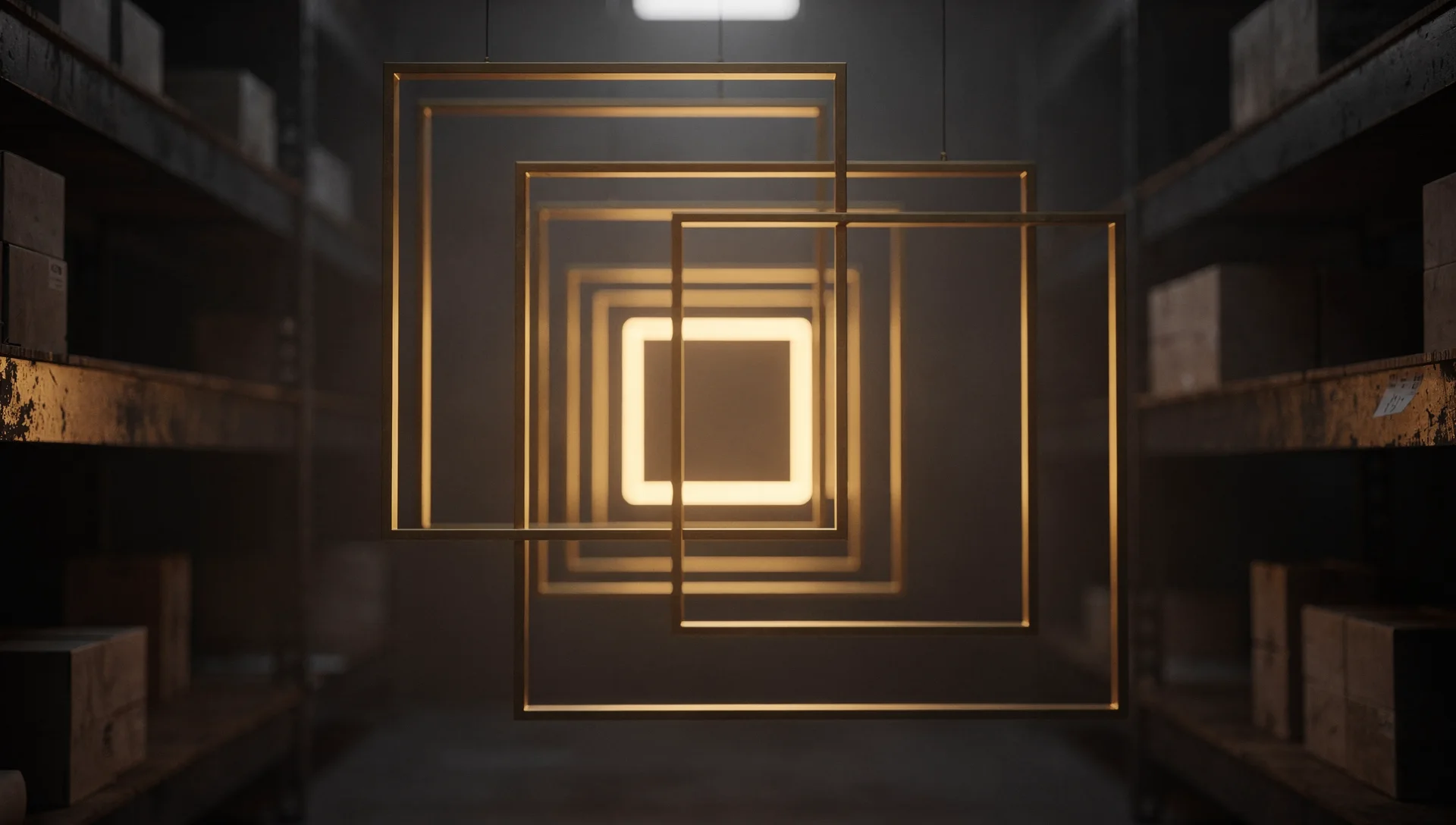 Custom contractor website drawn in gold keylines against graphite